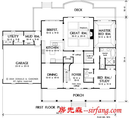 「美国设计师」美国农村房子 图纸给你 回家过年建一个纯美式的