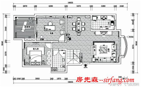 银河丹堤200平跃层古典式装修