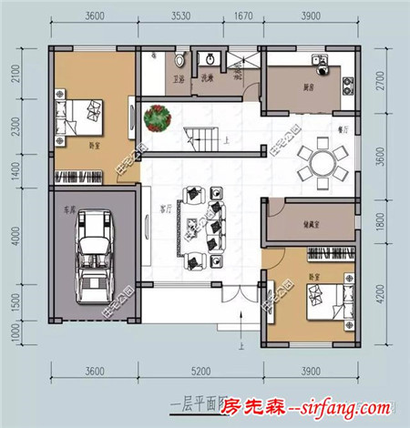 3套12x12米自建房，实用布局你更喜欢哪个？含图纸