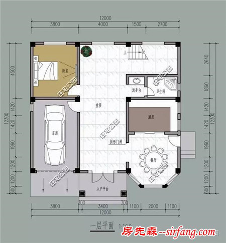 3套12x12米自建房，实用布局你更喜欢哪个？含图纸