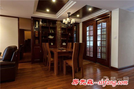 南京银城聚锦园小区——180平米中式风格复式楼装修案例