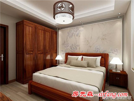 新中式风格，两居室虽小，但是成熟稳重许多！