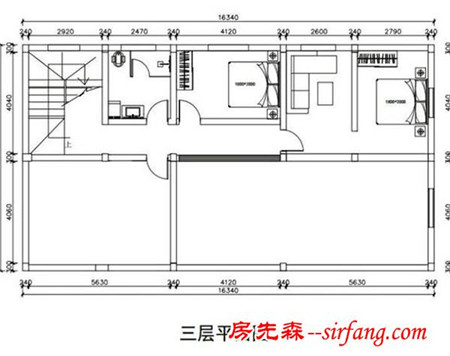 16.6×9米三层框架结构的自建房，不算地基，主体只花14万