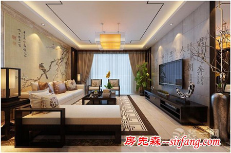 南宁荣和大地小区172平新中式风格装修效果图