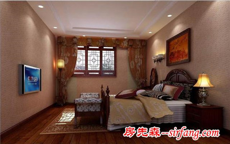 中式风格三室两厅装修效果图，清晰自然美