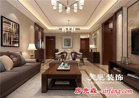 150平三室，现代与中式的融合，舒适的家居生活