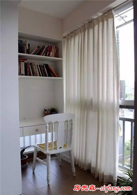 阳台不晒衣服？改造成榻榻米书房，可实用了！