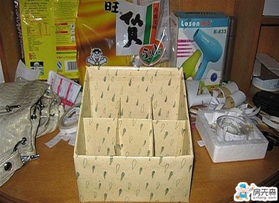 旧纸盒披上花外衣变身时尚收纳盒 手工制作收纳盒大全