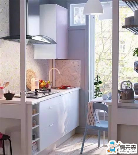 迷你小厨房只要设计得当，照样可以功能齐全！