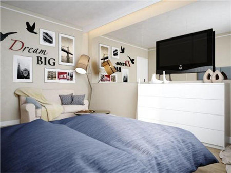 优雅范儿蜗居 23㎡卧室客厅合一设计
