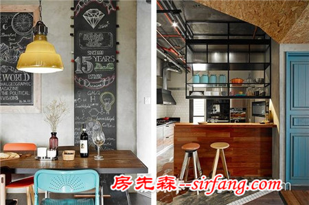 台湾工业风公寓 营造舒适生活感