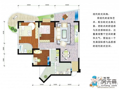 最新欧式装修效果图(附户型图)