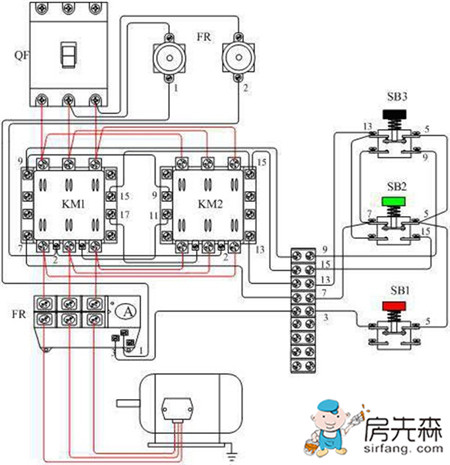 电动机正反转接线图剖析 图片俱全