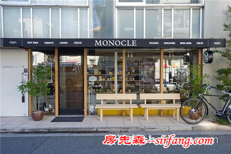 Monocle东京店门口的单车装饰设计