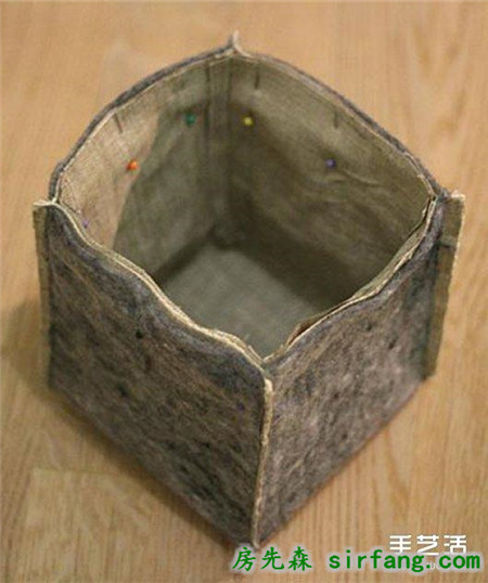 不織布置物筐手工制作 森系收納布筐DIY教程