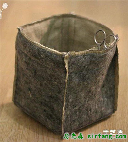 不織布置物筐手工制作 森系收納布筐DIY教程