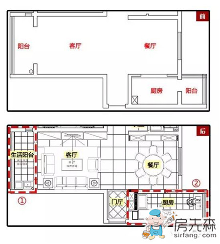 必美公益户型改造案例 挤一个衣帽间 142平入户主卧穿堂煞轻松破解！