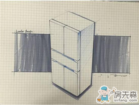 五门空间中字格局 统帅冰箱新品设计手稿曝光