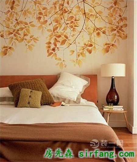 连床单都不放过 创意墙体彩绘背景墙带给你视觉冲击