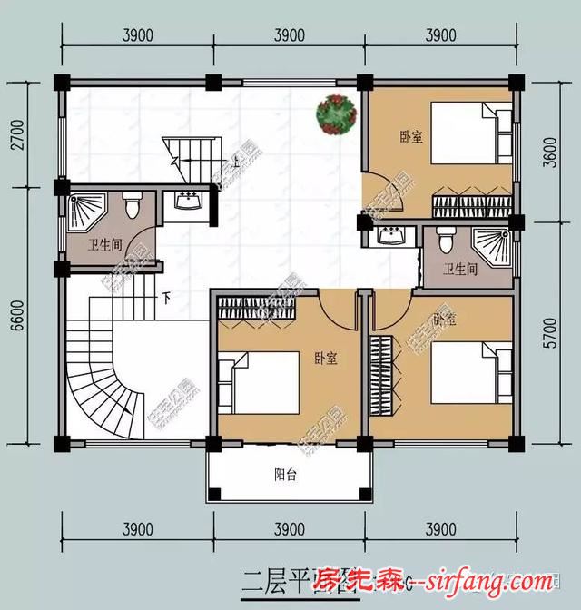 11.7X9.3米农村三层自建房，户型方正经典（含预算）