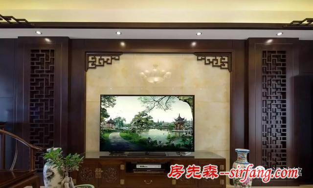 中式电视墙隐形门：藏得住的门，挡不住的优雅