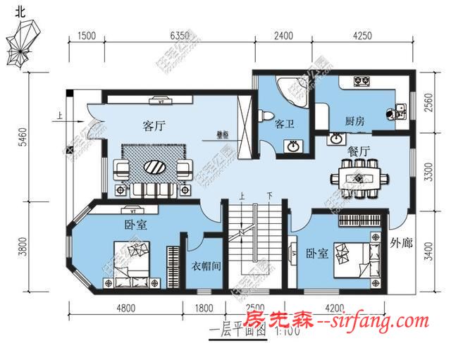 9x14米全明格局阁楼别墅分享 含全图