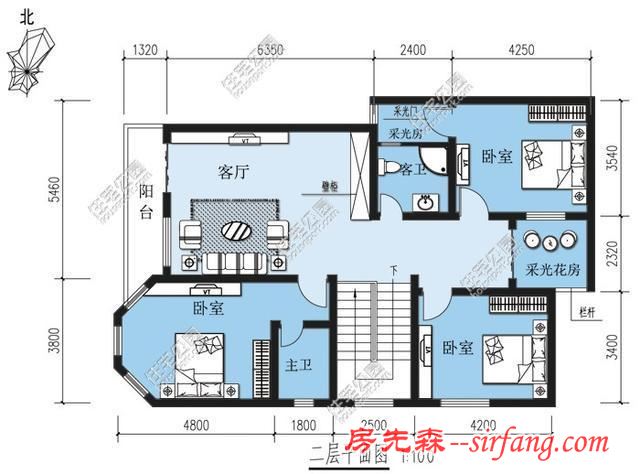 9x14米全明格局阁楼别墅分享 含全图