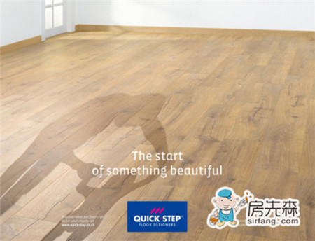 得高Quick-Step米色锯齿纹橡木地板，家是美好的开始