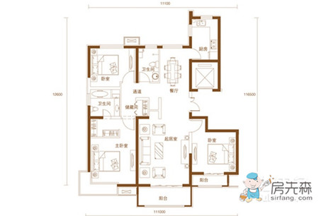 首开熙悦山澜庭_热门户型