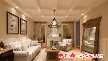 米色系美式四居室，经典的温馨设计！