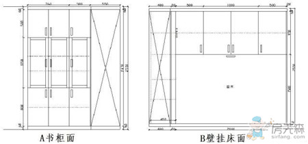 书房一秒变卧室，装饰、实用两不误（附详细设计图纸）