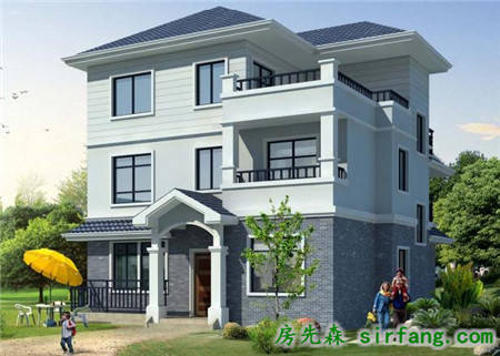 10X11米农村3层别墅，清新亮丽很适合生活！