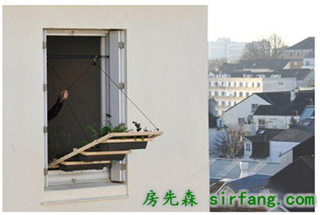 阳台小没法摆花和绿植？也许你可以把盆栽做成一扇窗