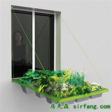 阳台小没法摆花和绿植？也许你可以把盆栽做成一扇窗