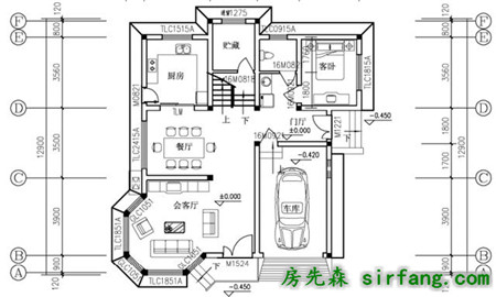 现代又实用的农村别墅，占地12X11米格局错落有致，含全图！