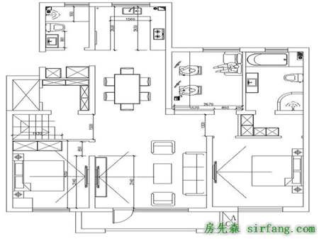 装修，自己住还是简单点好，招商的LOFT200平方
案