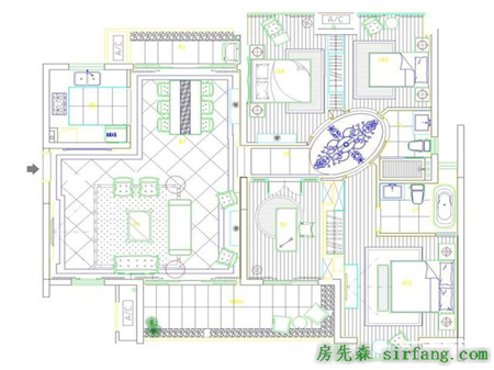 贵族气息的二手房翻新，凯旋山庄134㎡