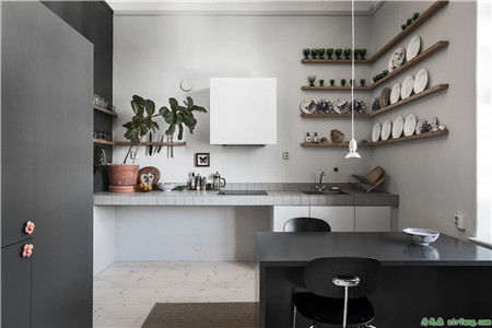 101平米北欧现代公寓设计，沉稳精致的灰色格调