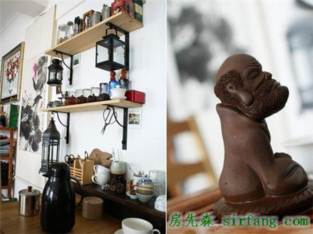 美术教师书香之家 字画陶瓷显文人风骨