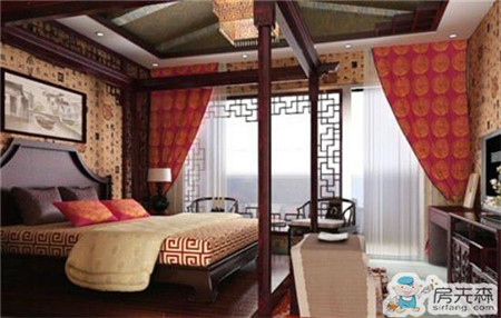 中式窗帘搭配效果图 带着浓厚的古典气息