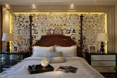武汉135平大三居7.9万装修现代欧式风格，卧室夺眼球