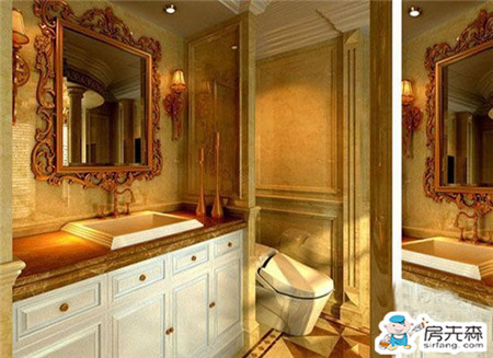 文化差异造就卫浴装修的差别 欧式田园风格浴室