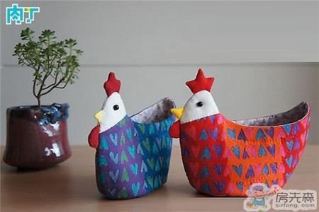 教你制作可愛實用的小雞收納盒 DIY布藝收納盒