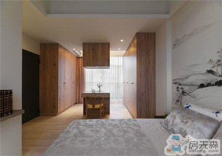 天津远洋城104平米三居室中式风格装修 吸取传统装饰