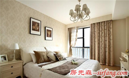 肇庆恒裕海湾108平美式三居房装修装饰案例