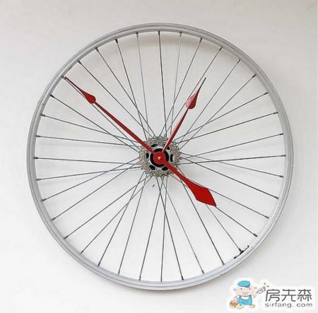 自行车零件改造钟表 太有个性了
